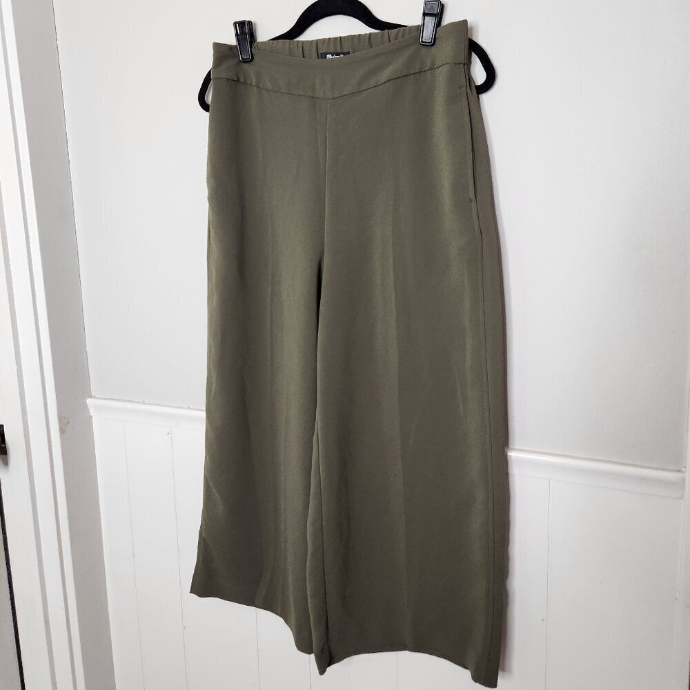 MADEWELL Drapey Huston Wide Leg Pants In Kale